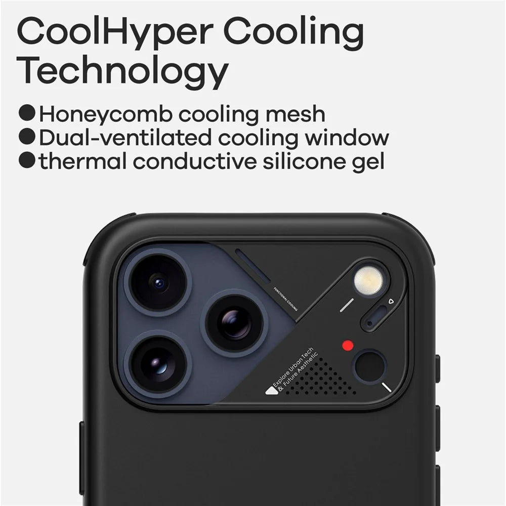 AULUMU A17 for iPhone 17 Pro Max Magnetic Case Biodegradable Vegan Leather + PC Phone Cover - Black - 4
