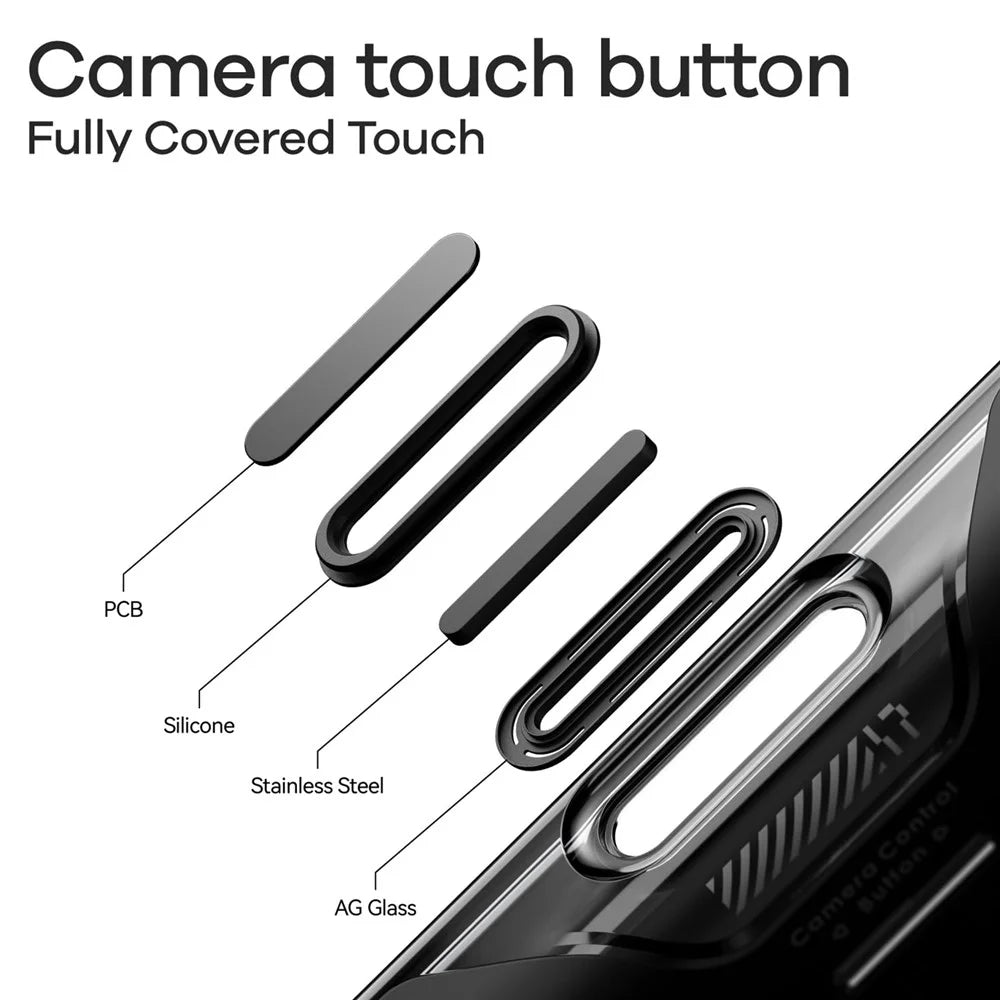 AULUMU A17 For iPhone 17 Pro Max Magnetic Case Superconductive Cooling IMD TPU Phone Cover with Color Changing Indicator - Grey - 6
