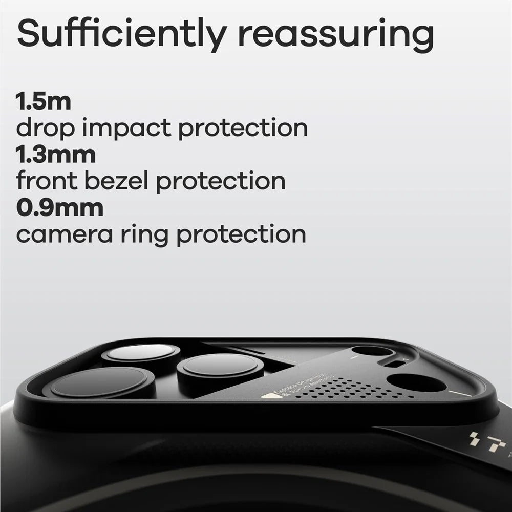 AULUMU A17 for iPhone 17 Pro Magnetic Case Glow in the Dark Design TPU IMD Phone Cover - Grey - 4
