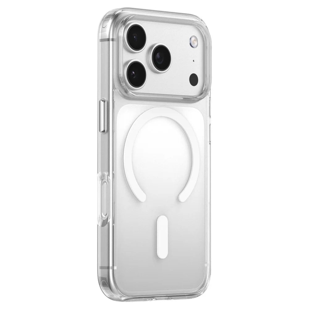ZGA for iPhone 17 Pro Max Magnetic Case Crystal Clear PC TPU Anti-Scratch Phone Cover - Transparent - 1