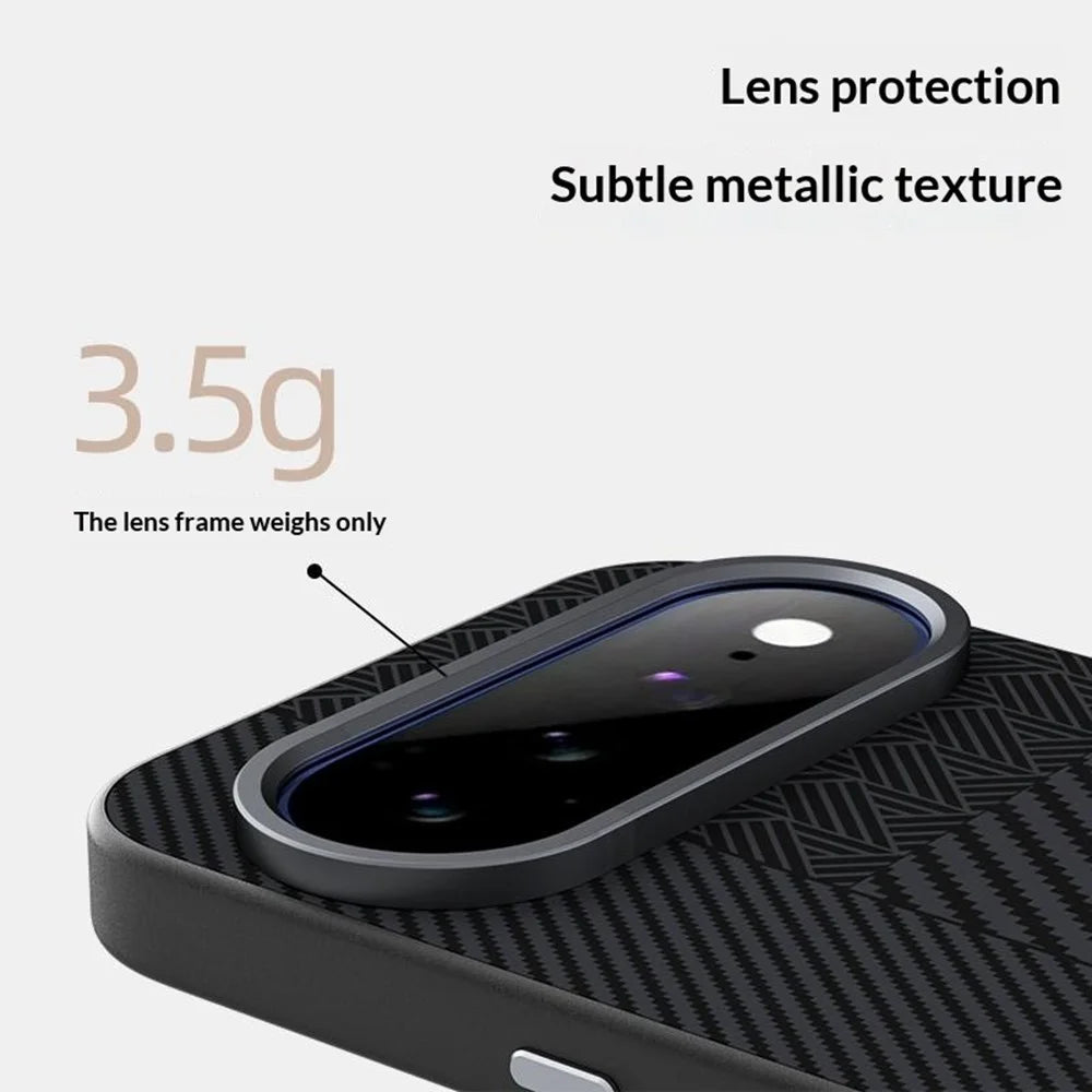 ABEEL For Google Pixel 11 Magnetic Case PC + TPU + Aluminum Alloy + PU Leather Slim Phone Back Cover  - Texture 3 - 6