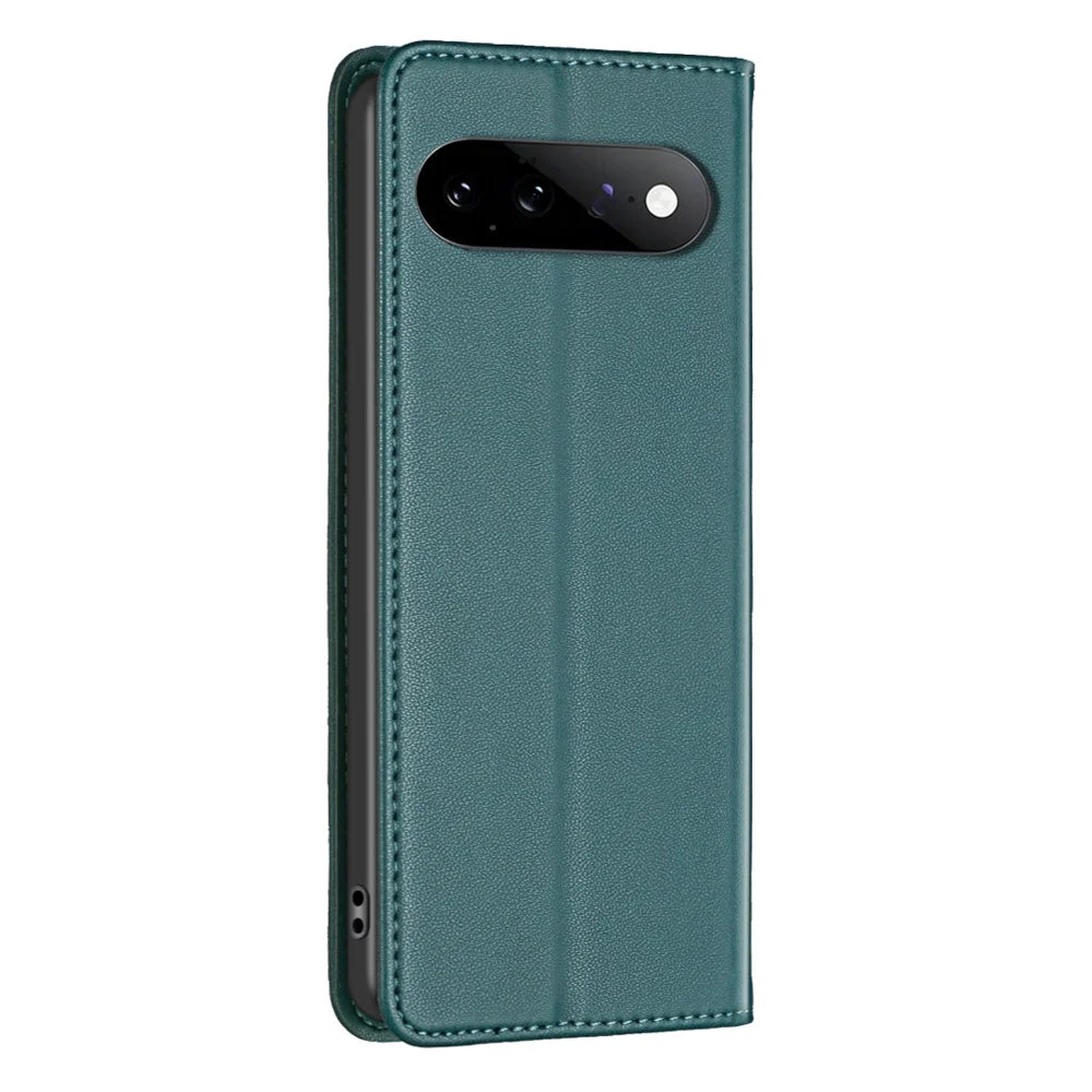 BINFEN COLOR for Google Pixel 11 Pro XL Leather Case  BF18 Phone Stand Cover with Card Slots - Green - 3