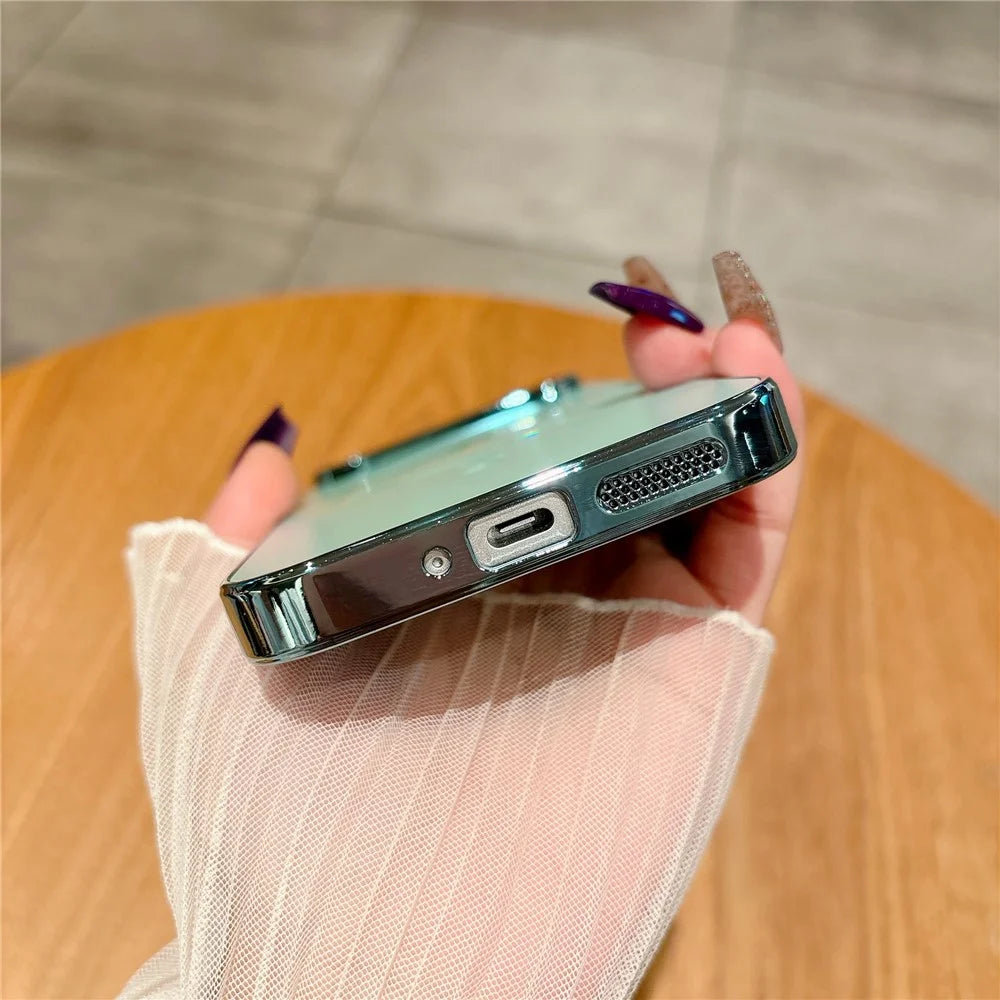 For Google Pixel 9 Pro XL Magnetic Case Full Lens Coverage Electroplated TPU Shockproof Phone Cover - Baby Blue - 7