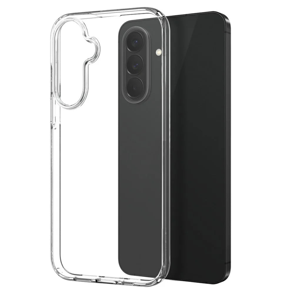 NORTHJO For Samsung Galaxy S26 FE Case Soft TPU Clear Phone Cover with Tempered Glass Screen Protector - Transparent - 2