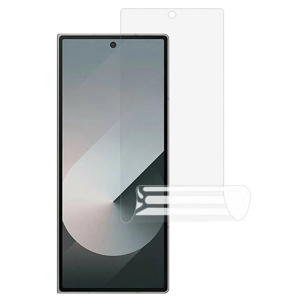 For Samsung Galaxy Z Flip8 Magnetic Case PC + TPU Clear Phone Cover + 2Pcs Outer Screen Tempered Glass Film + 2Pcs Inner Screen Hydrogel Film - Transparent - 2