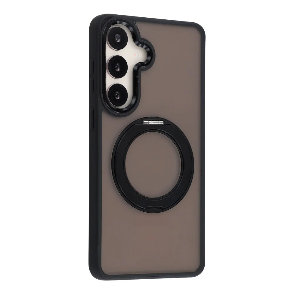 Rotating Kickstand Case for Samsung Galaxy A37 5G / A36 5G / A56 5G TPU + PC Anti-slip Matte Phone Back Cover - Black - 2