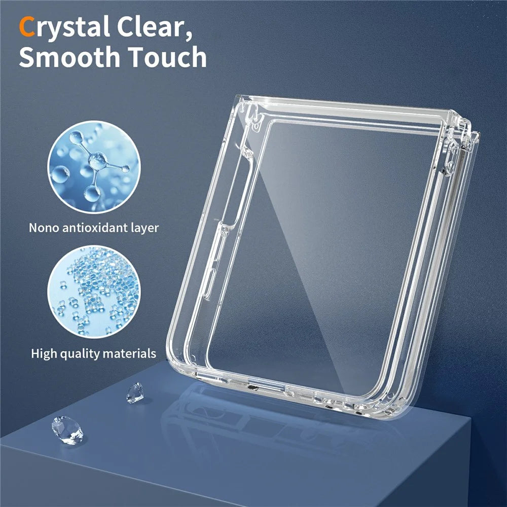 For Samsung Galaxy Z Flip8 Case Anti-Scratch TPU + Acrylic Clear Back Phone Cover - Transparent - 4