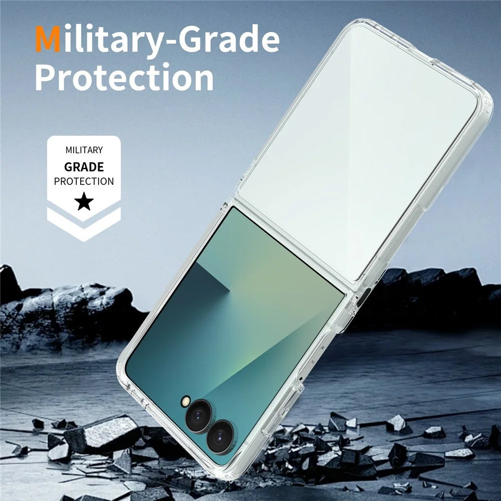 For Samsung Galaxy Z Flip8 Case Anti-Scratch TPU + Acrylic Clear Back Phone Cover - Transparent - 5