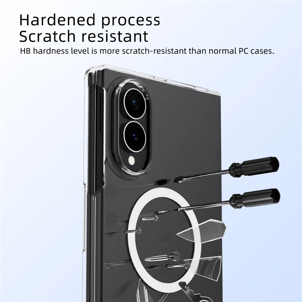 ABEEL for Samsung Galaxy Z Fold8 Magnetic Case Clear PC Anti Scratch Phone Cover - Transparent - 7