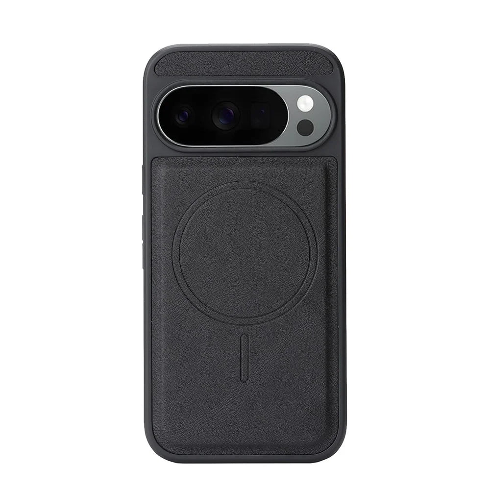Magnetic Case For Google Pixel 10 / Pixel 10 Pro / Pixel 9 / Pixel 9 Pro Detachable 2 in 1 Leather Wallet Phone Cover - Black - 3