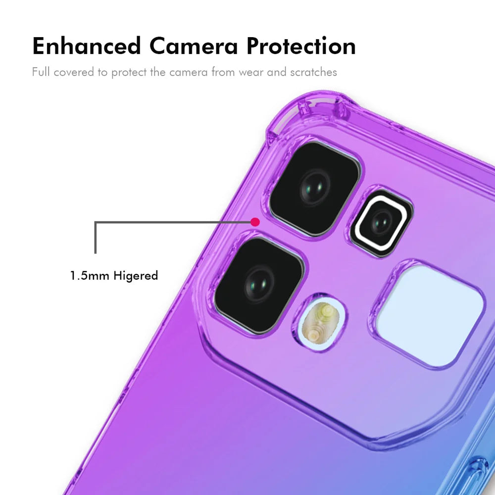 ENKAY for Infinix Note 60 5G / Infinix Note 60 Pro 5G TPU Case  Thickened Four Corner Drop-proof Phone Back Cover - Purple / Blue - 4