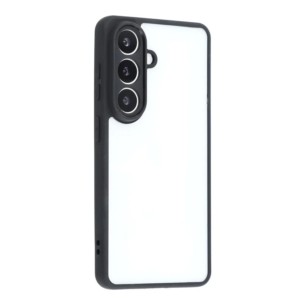 For Samsung Galaxy S26+ Phone Case TPU + Acrylic Clear Back Cover - Black - 1