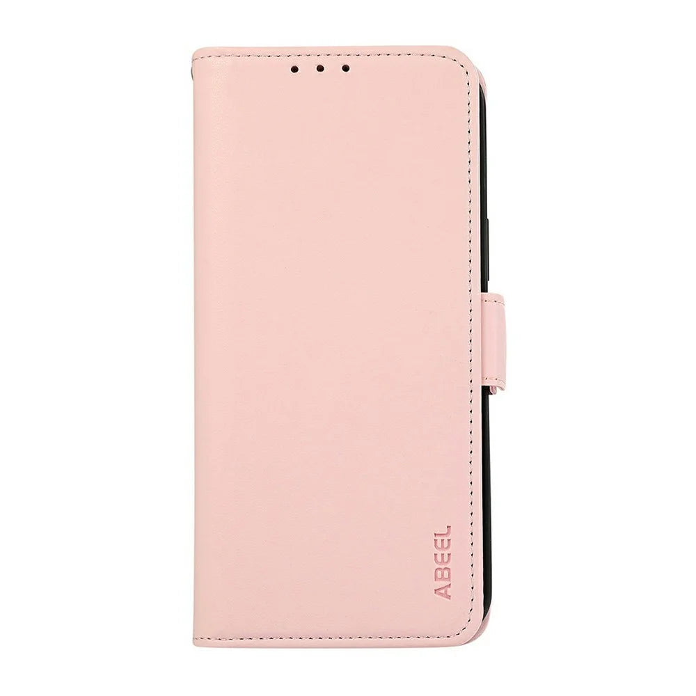 ABEEL For Samsung Galaxy S26 FE Case Leather Phone Cover with RFID Blocking Wallet - Pink - 6