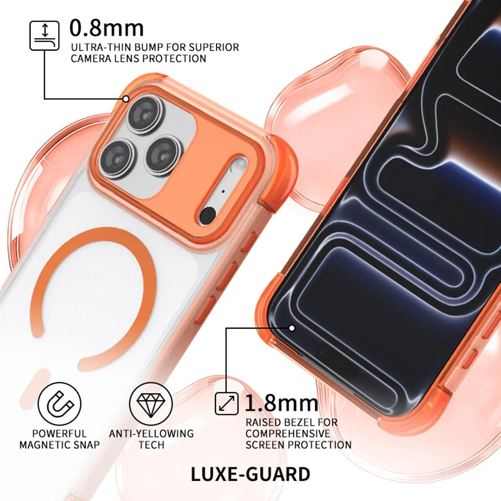 For iPhone 18 Pro Max / 17 Pro Max Magnetic Case Skin-touch PC + TPU Airbag Protection Phone Cover - Grey+Black - 7
