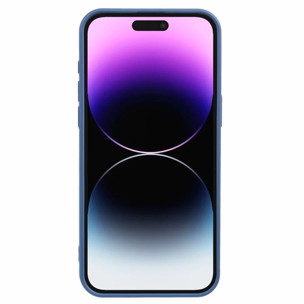 For iPhone 14 Pro TPU Phone Case Anti-Drop Protective Cover Compatible with MagSafe - Navy Blue - 2