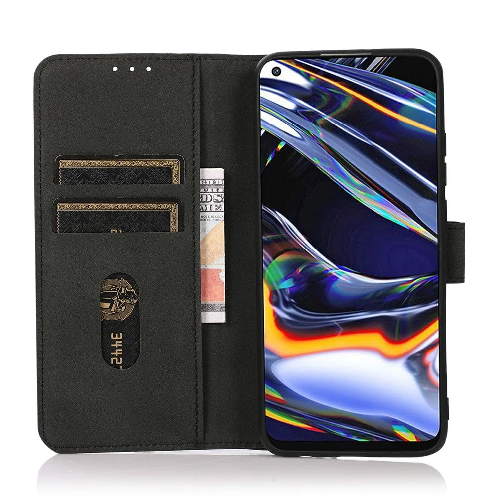 KHAZNEH For Samsung Galaxy S26 FE Case Anti Scratch PU Leather Wallet Stand Phone Cover - Black - 3