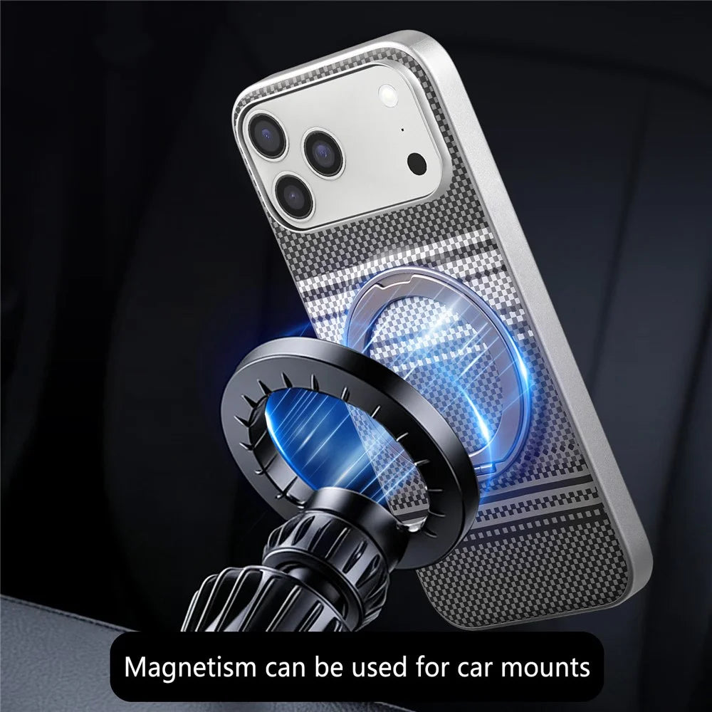 For iPhone 17 Pro Max Case Magnetic Kickstand PU Leather + PC + TPU Gradient Phone Cover - Black - 5