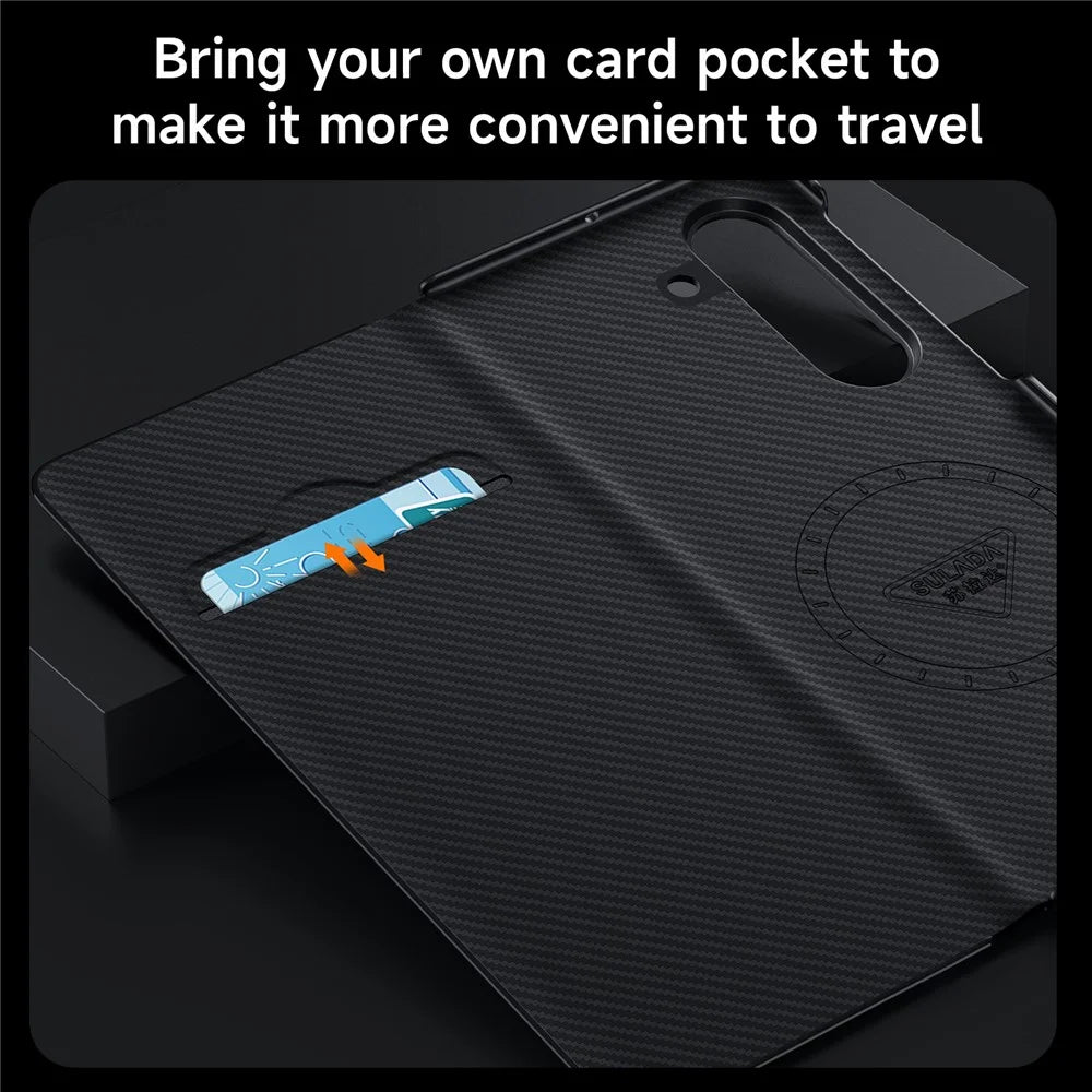 SULADA For Samsung Galaxy Z Fold8 Ultra Magnetic Case View Window Leather Phone Cover with Auto Wake / Sleep - Black - 7