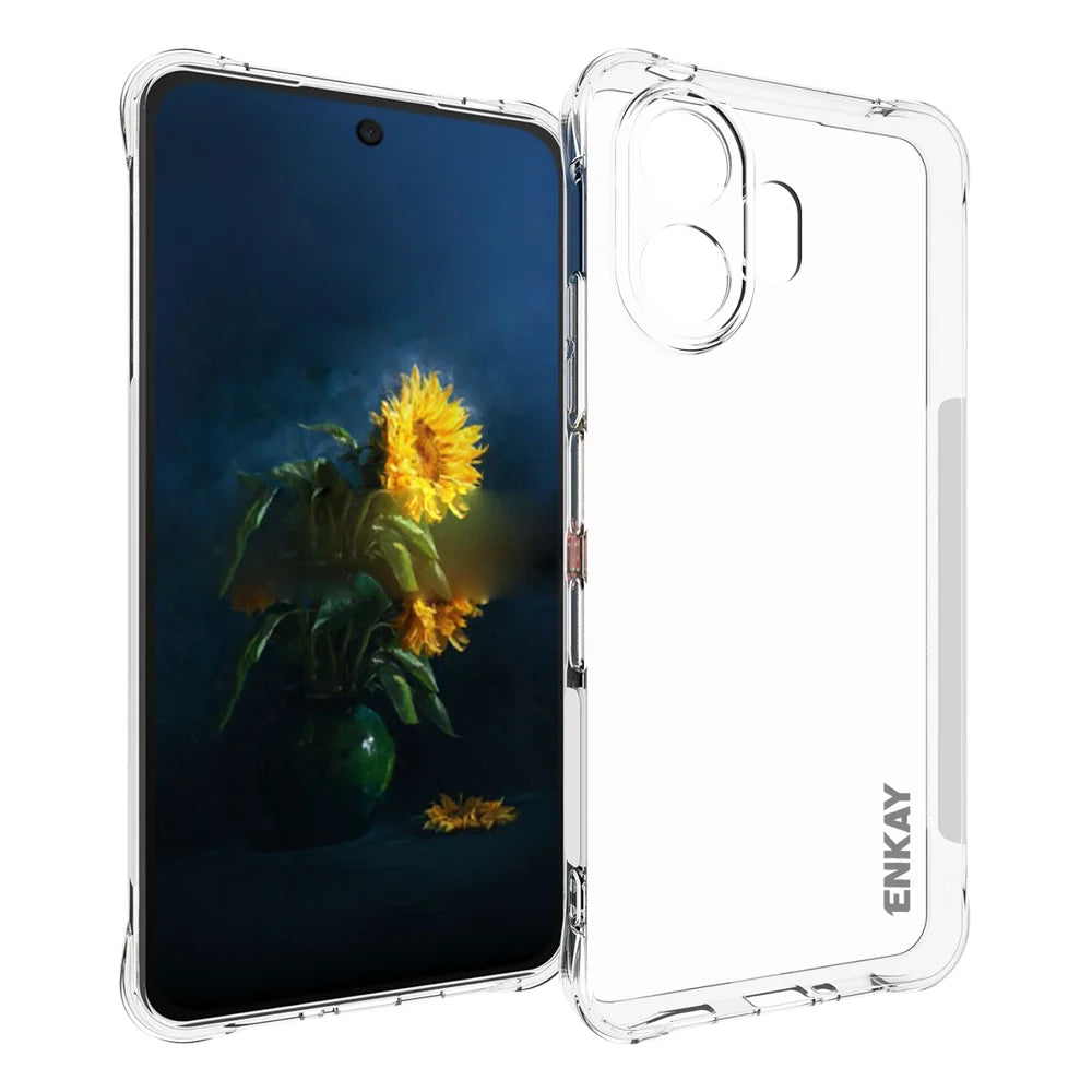 HAT PRINCE for TCL NxtPaper 70 Pro 5G ENKAY  Clear Phone Case Shockproof Anti-slip TPU Cover - Transparent - 1