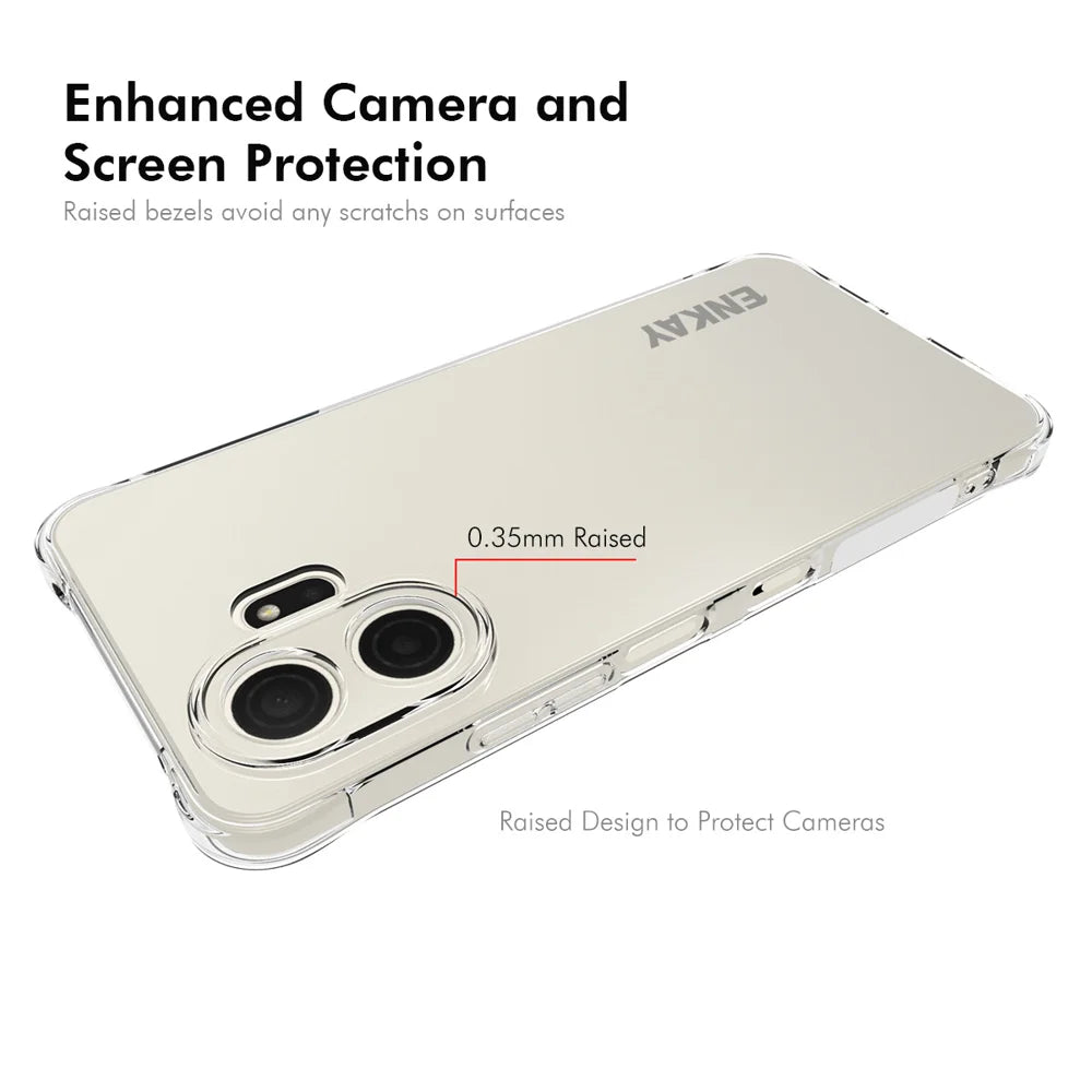 HAT PRINCE for TCL NxtPaper 70 Pro 5G ENKAY  Clear Phone Case Shockproof Anti-slip TPU Cover - Transparent - 3