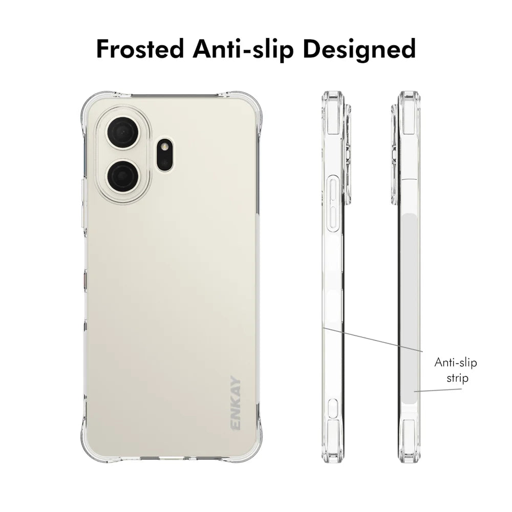 HAT PRINCE for TCL NxtPaper 70 Pro 5G ENKAY  Clear Phone Case Shockproof Anti-slip TPU Cover - Transparent - 4