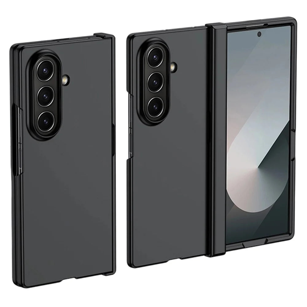 For Samsung Galaxy Z Fold8 Ultra Case Hinge Protection Skin-Touch PC Phone Cover - Black - 1