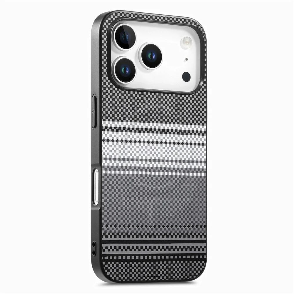 For iPhone 17 Pro Max Magnetic Case PU Leather + PC + TPU Gradient Phone Cover - Black - 1
