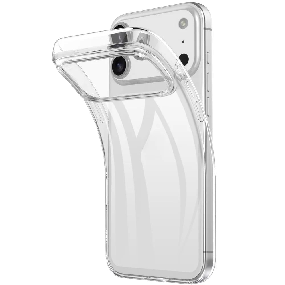 For iPhone 18 Pro Max / 17 Pro Max Case Anti-Fingerprint Crystal Clear TPU Phone Cover - Transparent - 1