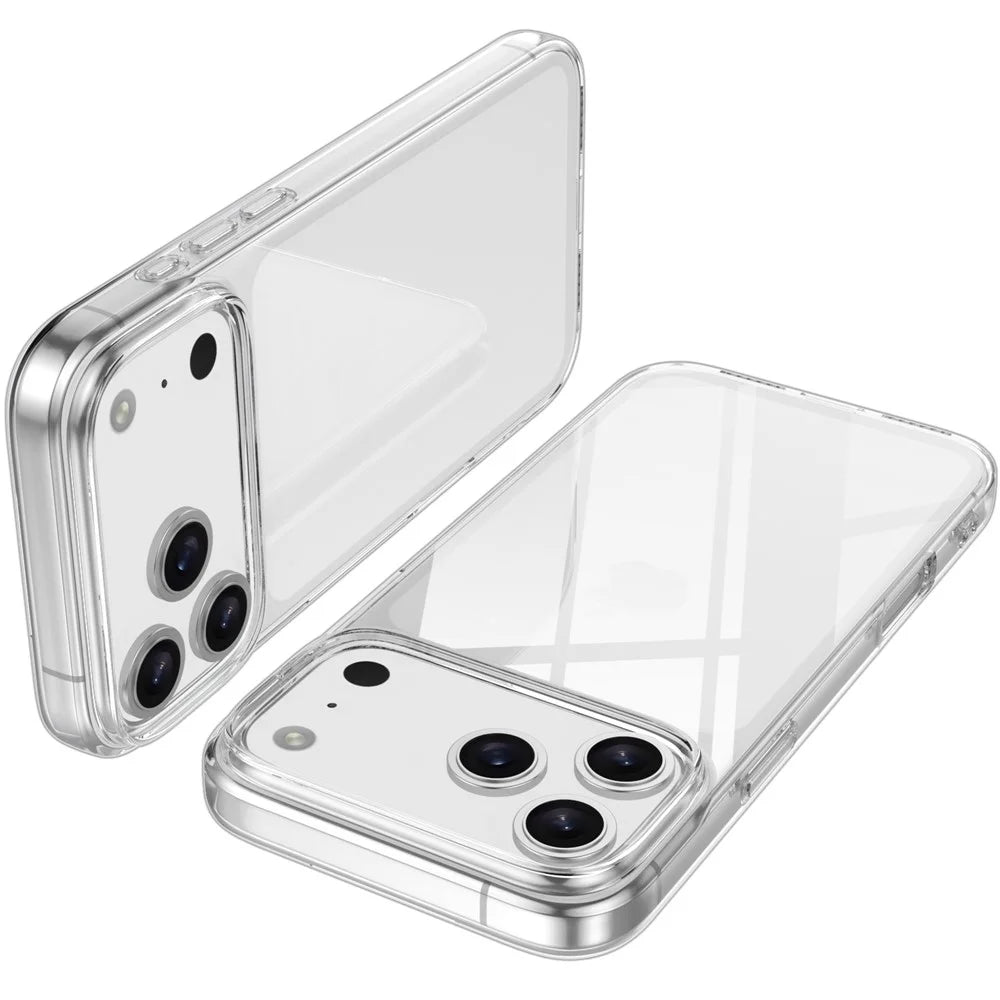 For iPhone 18 Pro Max / 17 Pro Max Case Anti-Fingerprint Crystal Clear TPU Phone Cover - Transparent - 2