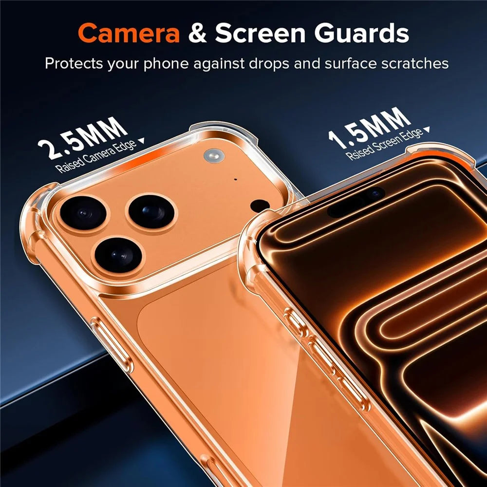 For iPhone 18 Pro Max / 17 Pro Max Case Military Grade Drop Protection Acrylic + TPU Phone Cover - Transparent - 2