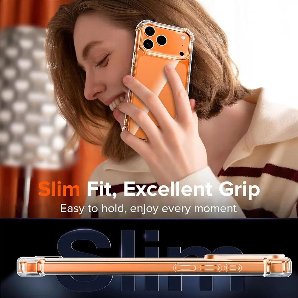 For iPhone 18 Pro Max / 17 Pro Max Case Military Grade Drop Protection Acrylic + TPU Phone Cover - Transparent - 3