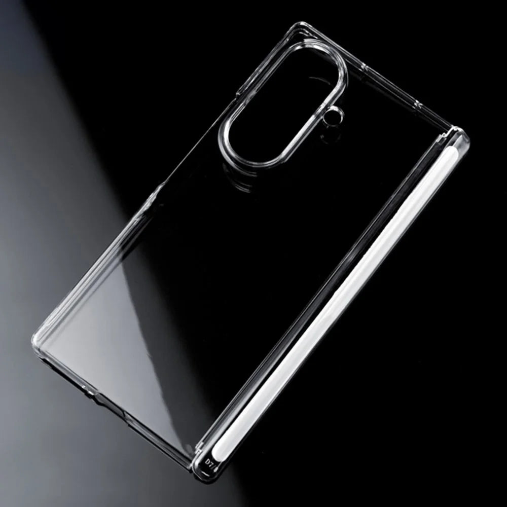 For Samsung Galaxy Z Fold8 Ultra Case Dual Axis Hinge Protection UV Clear PC Phone Cover - Transparent - 3
