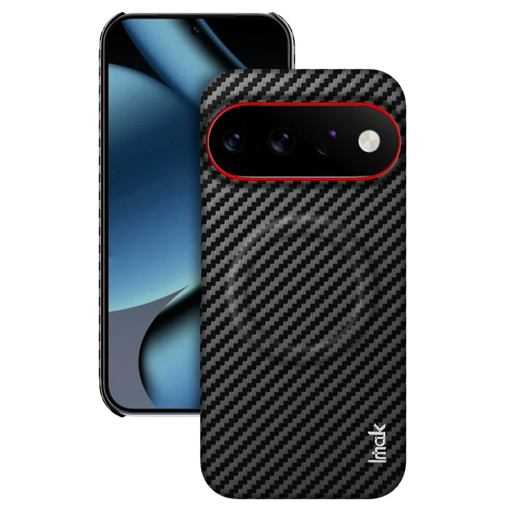 IMAK Ruiyi Series for Google Pixel 11 Pro XL Magnetic Case Carbon Fiber Texture Leather + PC Phone Cover - Black - 1