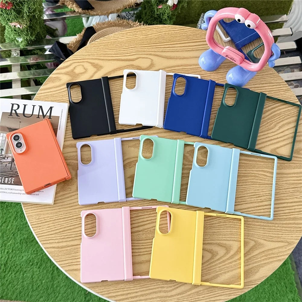 For Samsung Galaxy Z Fold8 Case Hinge Protection Skin-Touch PC Phone Cover - Yellow - 6