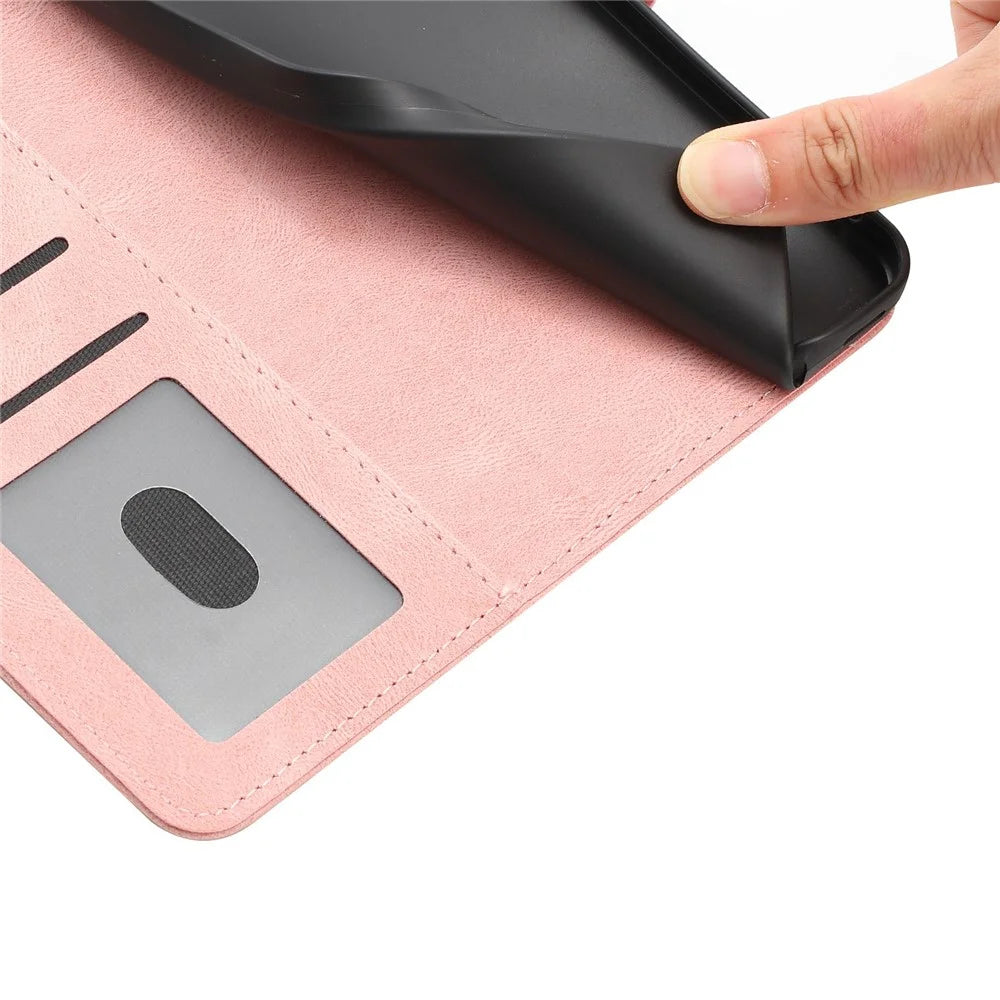 For Samsung Galaxy S26 Wallet Case Butterfly Flower Imprint PU Leather Phone Cover with Wrist Strap - Pink - 6