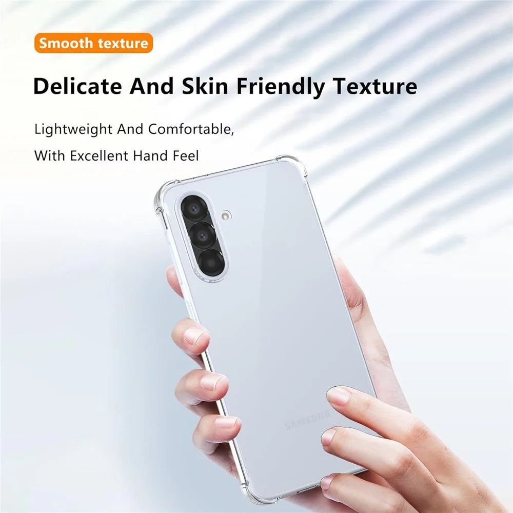 For Samsung Galaxy A57 5G Case TPU + Acrylic Phone Cover with 2Pcs Tempered Glass Screen Protector - Transparent - 3