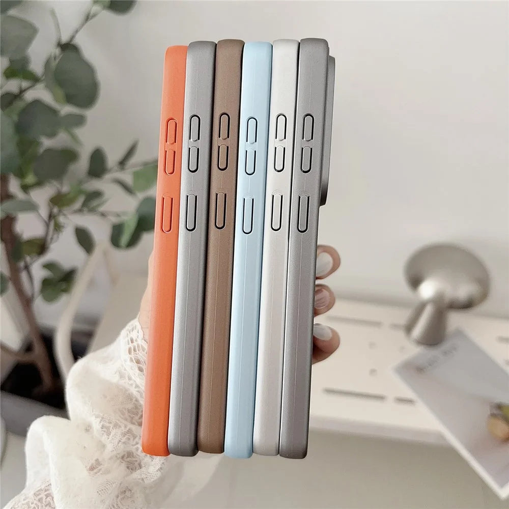 For Samsung Galaxy S26 Ultra Magnetic Case Ripple Pattern Leather Coated PC + TPU Shockproof Back Cover - Orange - 6