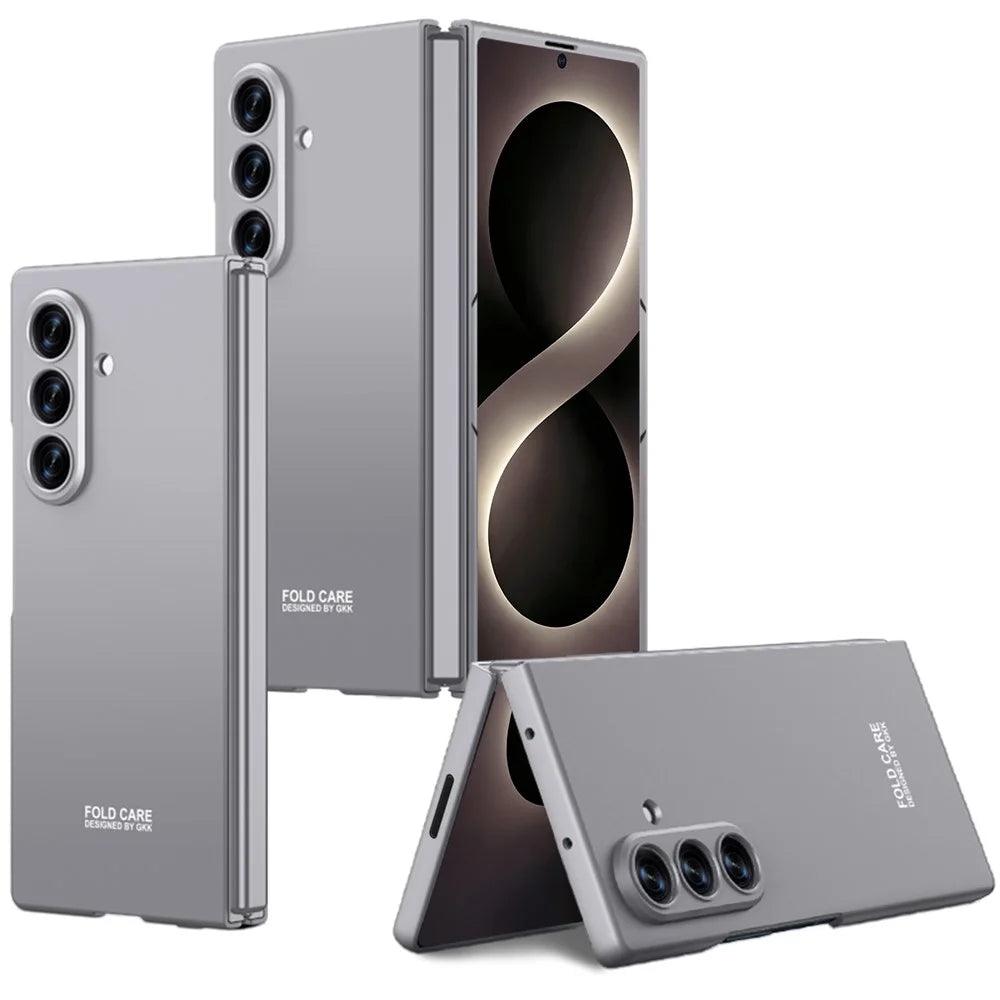 GKK For Samsung Galaxy Z Fold8 Ultra Case Shockproof Hard PC Folding Phone Cover (No Front Screen Film) - Grey - 1
