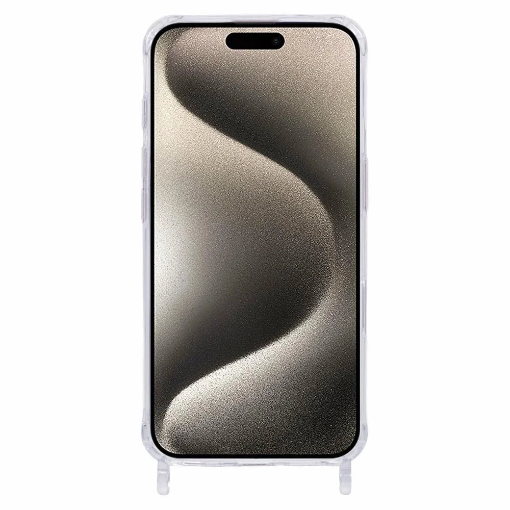 For iPhone 14 Pro Case Compatible with MagSafe TPU+PC 1.5mm Clear Phone Cover with Lanyard Holes - 2