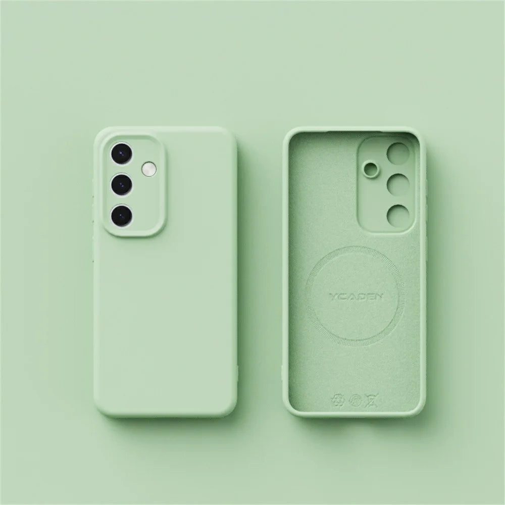 YCADEN For Samsung Galaxy S26+ Magnetic Case Precise Cutouts TPU Phone Back Cover - Grass Green - 2