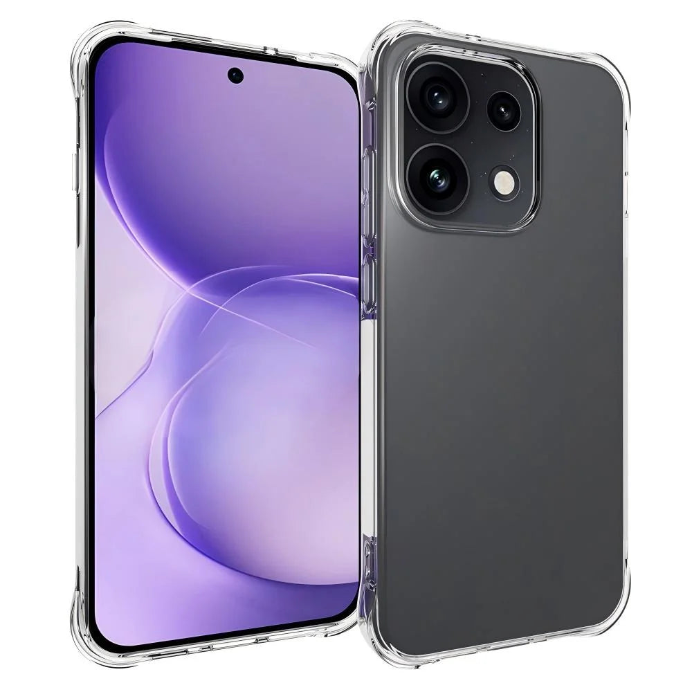 WANLONFENG for Oppo Reno16 5G (Global) / Oppo Reno16 5G (China) / Oppo Reno16 Pro 5G (Global) Case with 2Pcs Tempered Glass Films  WL2 Series  2.0mm TPU Phone Cover (Big Lens Hole) - Transparent - 2