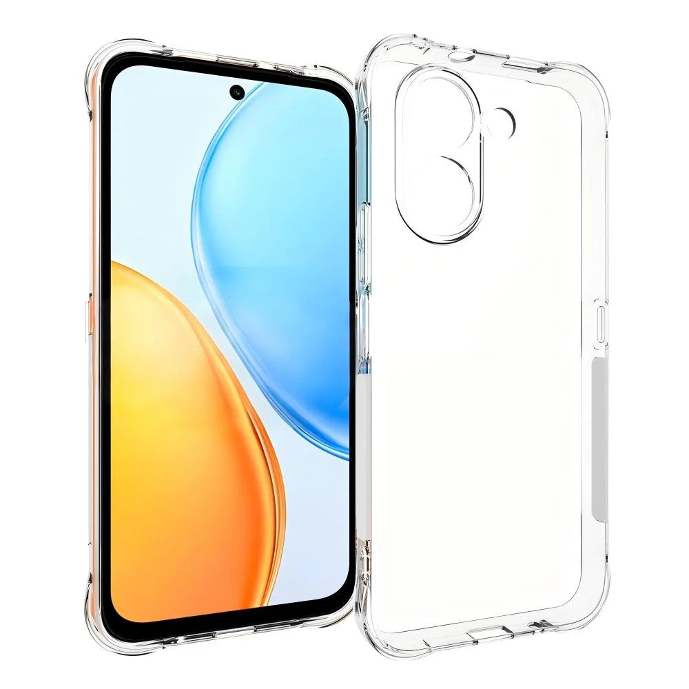 WANLONFENG for Honor X7e 4G WL Series Case 2.0mm TPU Phone Cover with Tempered Glass Film - Transparent - 2