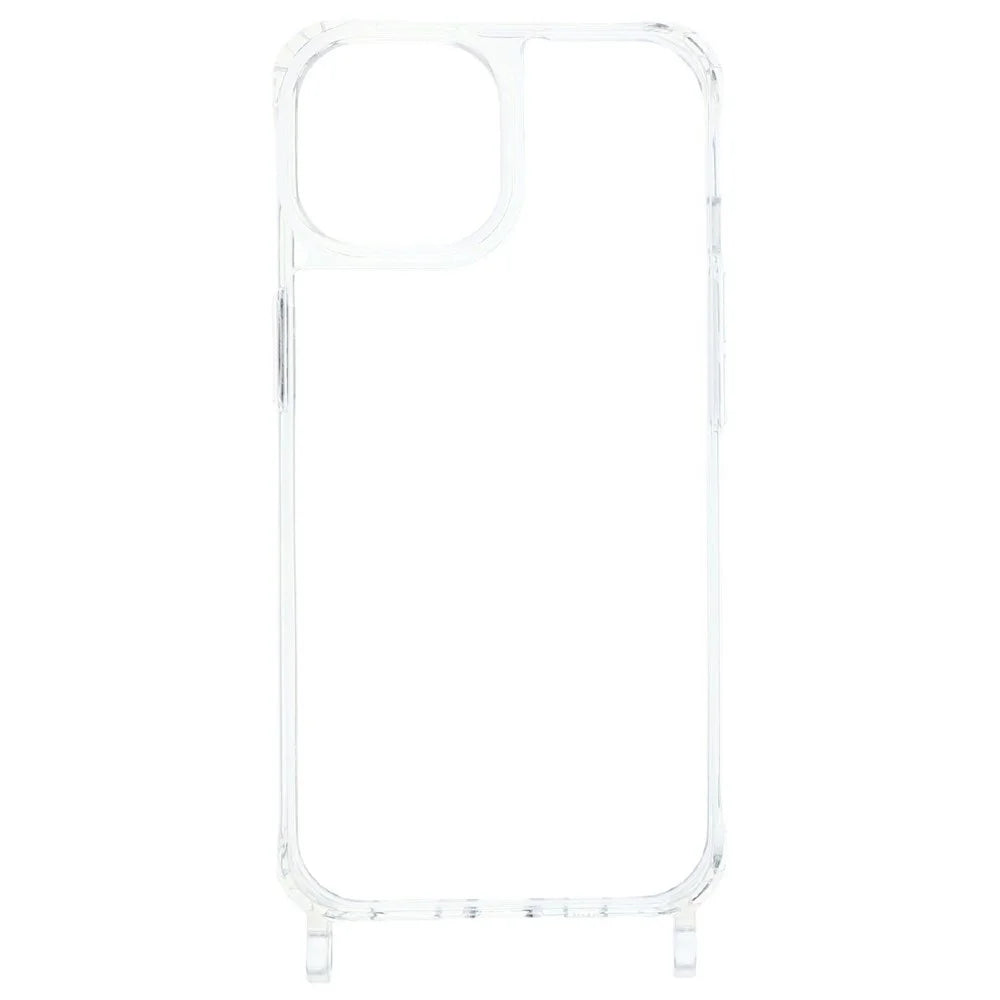 For iPhone 14 Plus Case PC+TPU 1.5mm Clear Phone Cover with Lanyard Holes - Transparent - 3