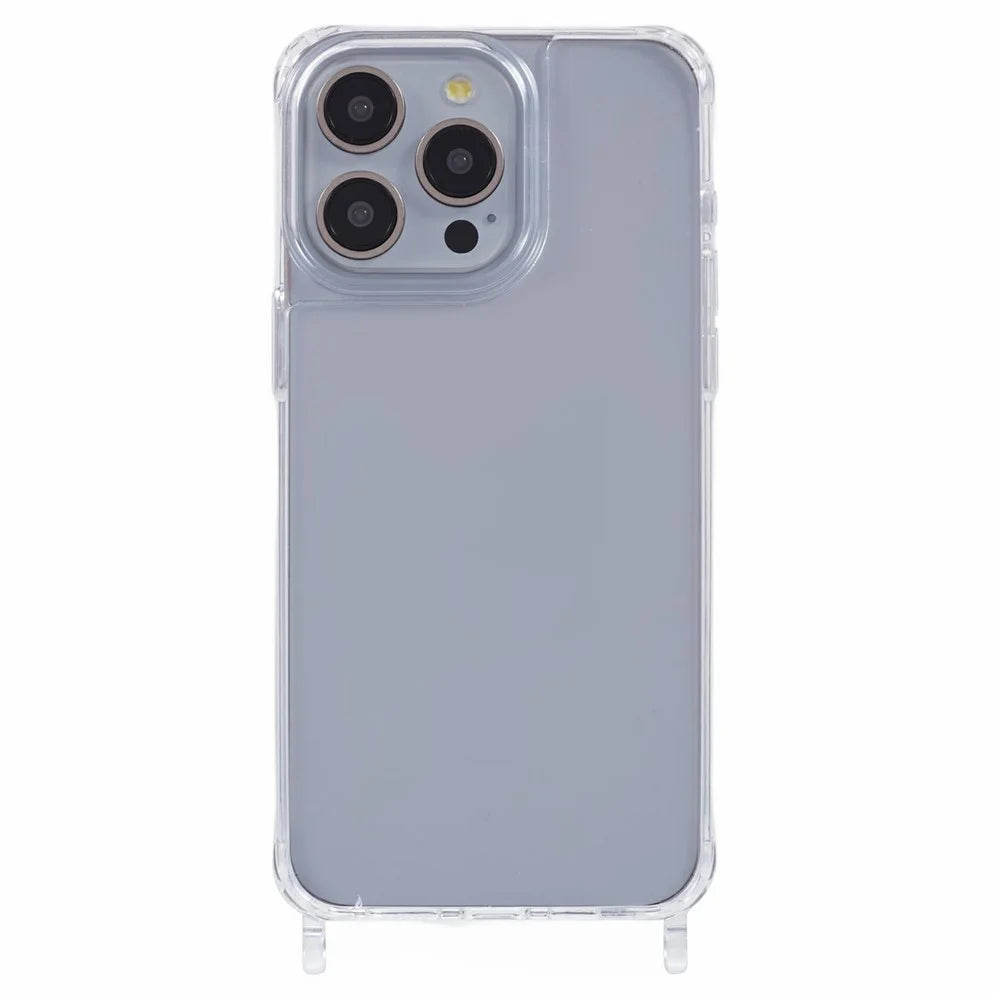 For iPhone 11 Pro Case PC+TPU 1.5mm Clear Phone Cover with Lanyard Holes - Transparent - 1