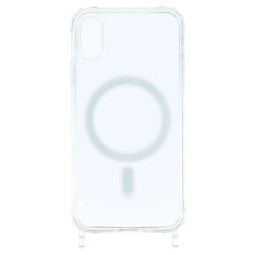 For iPhone X / XS 5.8 inch Magnetic Case TPU+PC 1.5mm Clear Phone Cover with Lanyard Holes - Transparent - 2