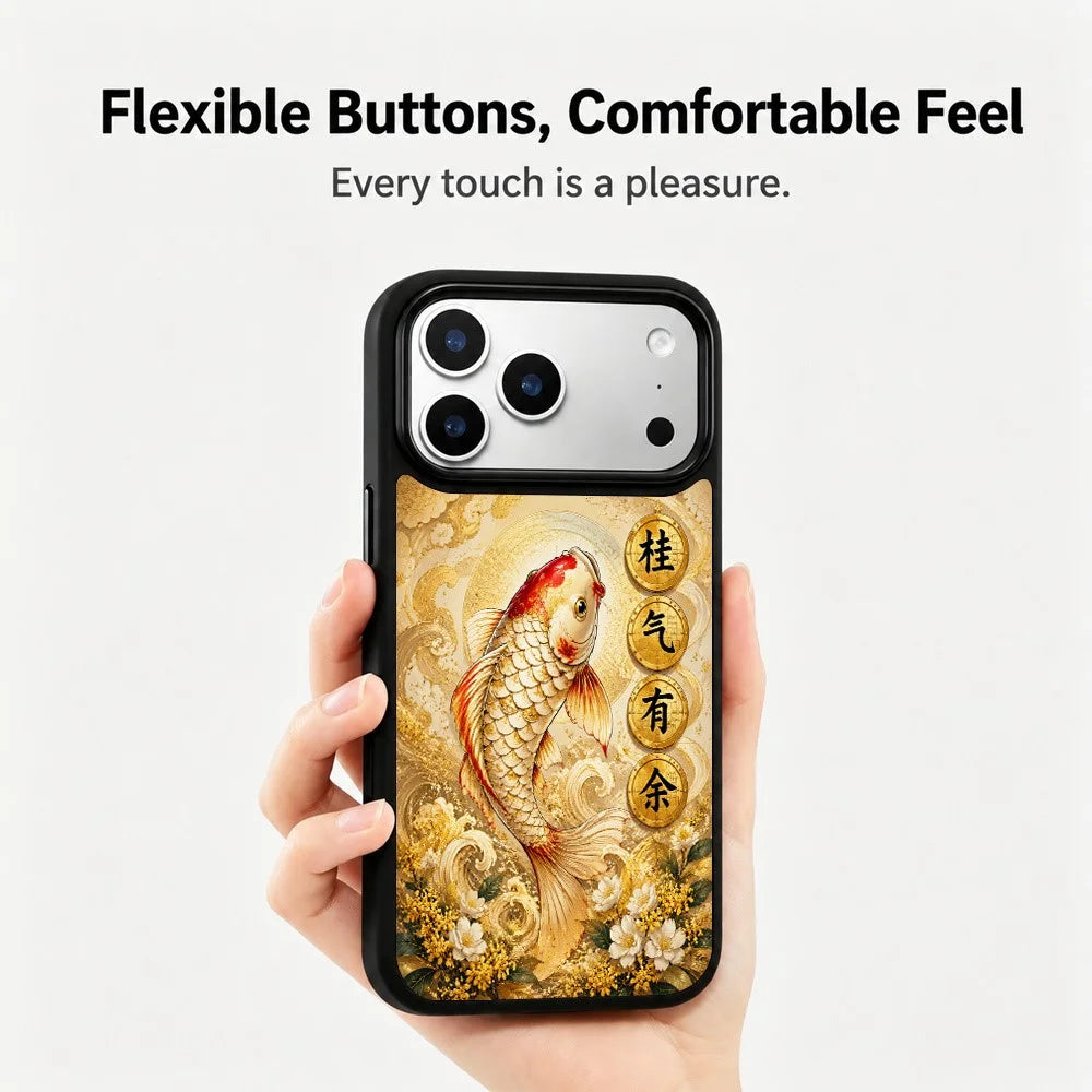For iPhone 18 Pro / 17 Pro Magnetic Case Five Elements Metal Art Series UV Printing PC + Silicone Phone Cover - J00001 - 2