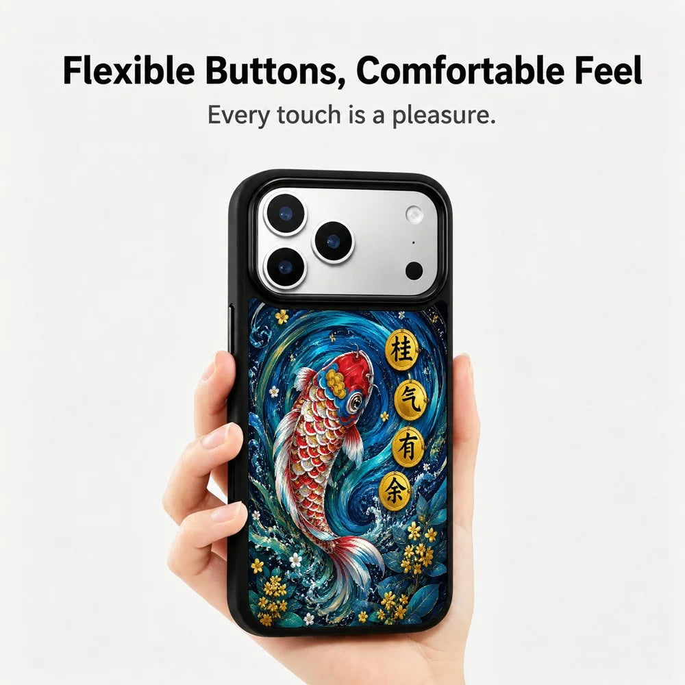 For iPhone 18 Pro Max / 17 Pro Max Magnetic Case Five Elements Water Art Series UV Printing PC + Silicone Phone Cover - S00001 - 2