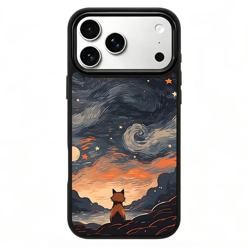 For iPhone 18 Pro / 17 Pro Magnetic Case Art Gallery UV Pattern Printing PC + Silicone Phone Cover - ZX0000 - 1