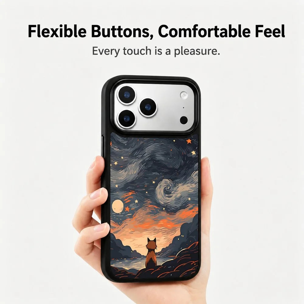 For iPhone 17 Pro Max Magnetic Case Art Gallery UV Pattern Printing PC + Silicone Phone Cover - ZX0000 - 2