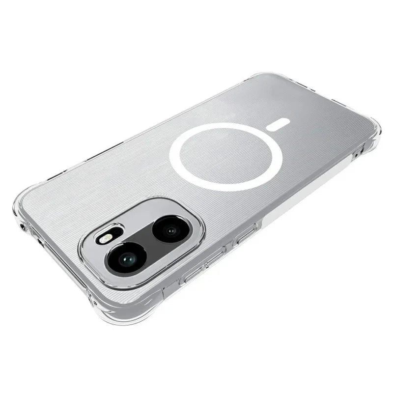WANLONFENG for OnePlus 15R 5G / OnePlus Ace 6T 5G / OnePlus Ace 6 5G TM1 Series 2.0mm Magnetic Case Clear TPU Phone Back Cover - Transparent - 2